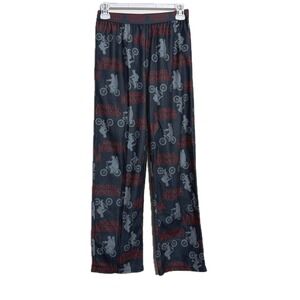 Stranger Things Pajama Pants Black Red Bicycle Netflix Lounge Youth Large
